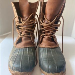 Eddie Bauer Mens Duck Boots Size 10 Used Good Condition Black Brown Outdoor Shoe